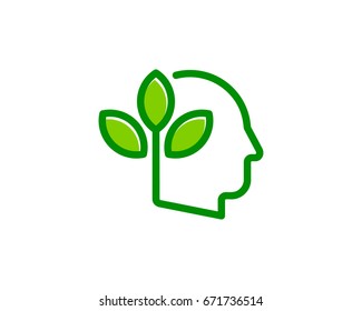 Eco Human Icon Logo Design Element