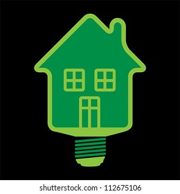 eco huse bulb, vector