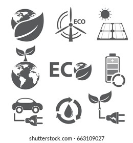 eco icon concept. vector illustration