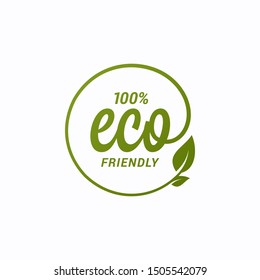 Eco icon design. Ecology logo with leaf on white background