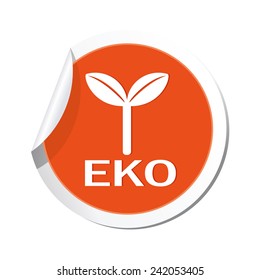 Eco icon, ecological sign. Vector illustration