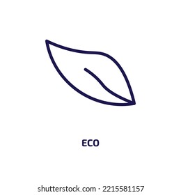 eco icon from ecology collection. Thin linear eco, ecology, business outline icon isolated on white background. Line vector eco sign, symbol for web and mobile