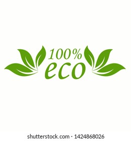 Eco icon. Ecology sign. Vector illustration, flat design.