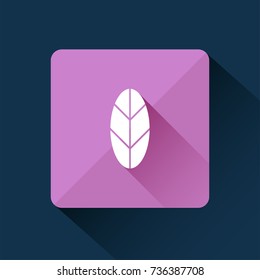 Eco icon in flat design style with long shadow. Creative vector logo 