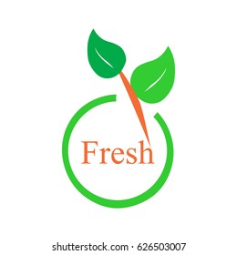 Eco icon with fresh