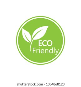 Eco icon. Eco friendly sign. Vector illustration, flat design.