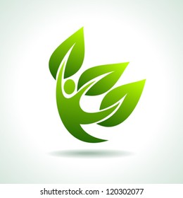 Eco Icon with green dancer