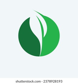 Eco icon with green leaf.