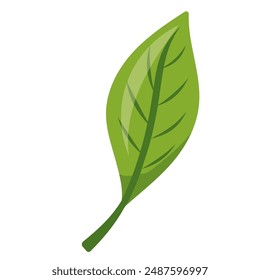 Eco icon with green leaf