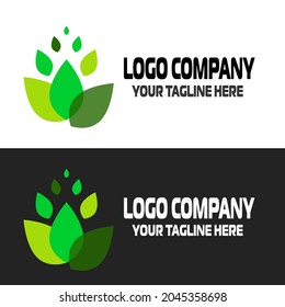 Eco icon green leaf. Ecology, cleanliness and green movement logo. The symbol of plants and all living things. Vector illustration isolated on white background