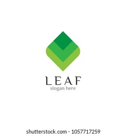 Eco icon green leaf icon organic vector illustration design template with white background
