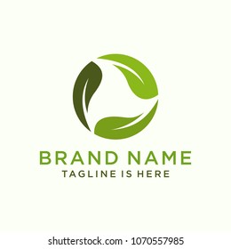 Eco icon green leaf vector illustration isolated