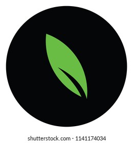 Eco icon green leaf vector illustration