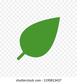 Eco icon green leaf vector illustration isolated on transparent background
