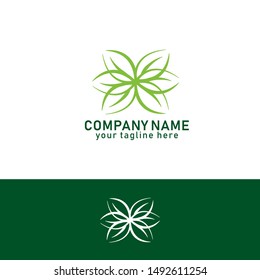 Eco icon green leaf vector illustration isolated.Abstract green leaf logo template. eps 10.