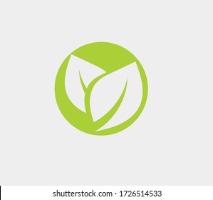 Icono ecológico ilustración vectorial de la hoja verde