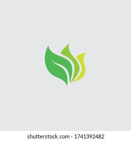 Eco icon green leaf vector illustration