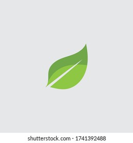 Eco icon green leaf vector illustration