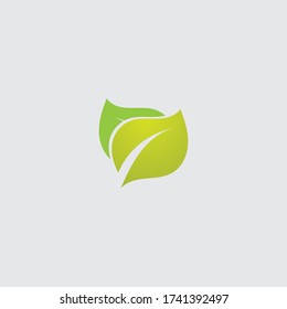 Eco icon green leaf vector illustration