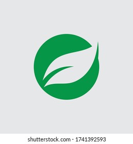 Eco icon green leaf vector illustration