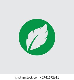 Eco icon green leaf vector illustration