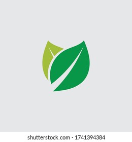 Icono ecológico ilustración vectorial de la hoja verde