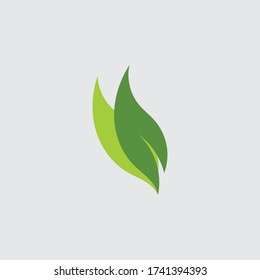 Eco icon green leaf vector illustration