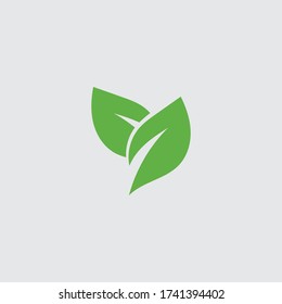 Icono ecológico ilustración vectorial de la hoja verde