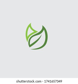 Eco icon green leaf vector illustration