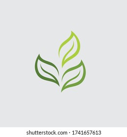 Eco icon green leaf vector illustration
