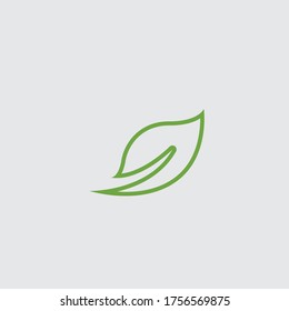 Eco icon green leaf vector illustration