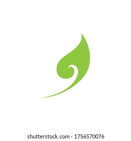 Eco icon green leaf vector illustration