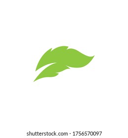 Eco icon green leaf vector illustration