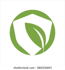 Eco icon green leaf vector illustration