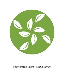 Icono ecológico ilustración vectorial de la hoja verde