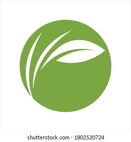 Icono ecológico ilustración vectorial de la hoja verde