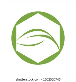 Eco icon green leaf vector illustration