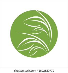 Eco icon green leaf vector illustration