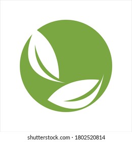 Eco-Icon, grünes Blatt, Vektorgrafik