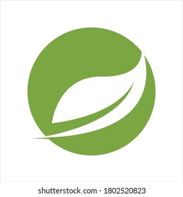 Eco-Icon, grünes Blatt, Vektorgrafik