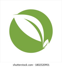 Eco icon green leaf vector illustration