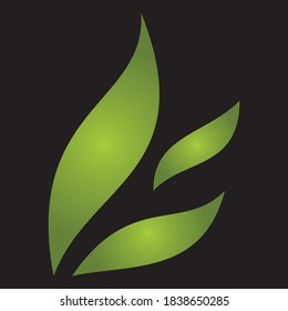 Eco icon green leaf vector illustration isolated