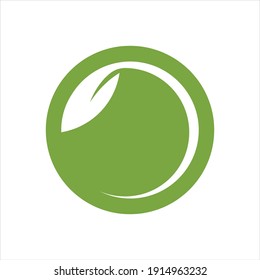Eco icon green leaf vector illustration