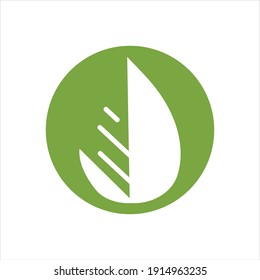 Eco icon green leaf vector illustration
