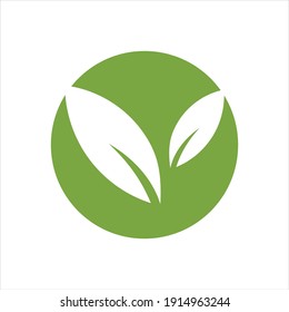 Icono ecológico ilustración vectorial de la hoja verde
