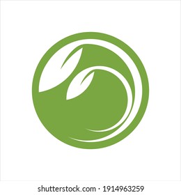 Icono ecológico ilustración vectorial de la hoja verde
