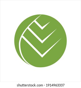 Icono ecológico ilustración vectorial de la hoja verde