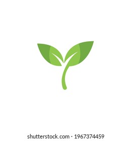 Icono ecológico ilustración vectorial de la hoja verde