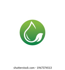 Icono ecológico ilustración vectorial de la hoja verde