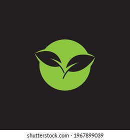 Eco icon green leaf vector illustration